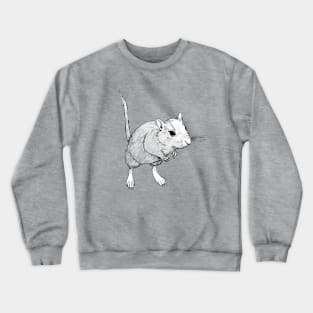 Gerbil On Crewneck Sweatshirt